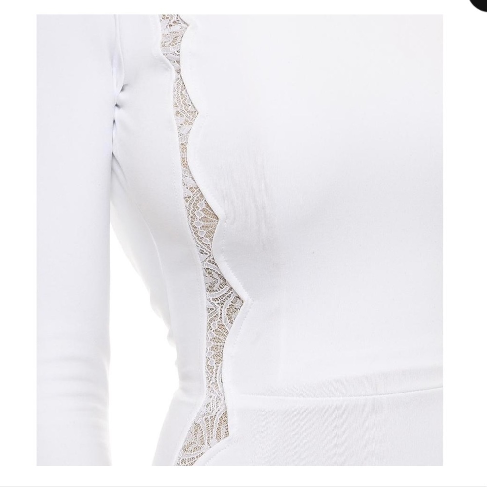 NWT David Lerner white open back fit & - Picture 4 of 9